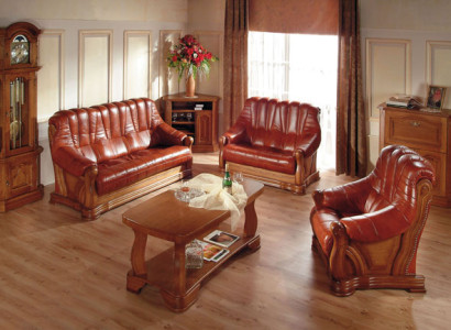 Sofa Dreisitzer Couch Klassische Neu Polster 3 Sitzer Leder Couchen